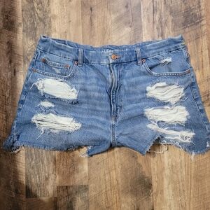 American Eagle Outfitters Ripped Blue Jean Shorts